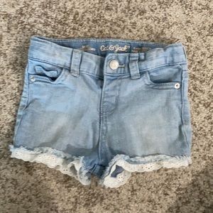 Cat & Jack Jean Shorts with Lace 18M